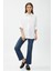 Oversize Cepli Pamuklu Beyaz Kadın Gömlek 3SAK60220PW 1