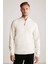 Kırık Beyaz Fermuarlı Merino Yün Activewear Triko 2