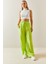 Neon Yeşili Bol Paça Keten Pantolon 3YXK5-46995-41 1