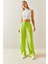 Neon Yeşili Bol Paça Keten Pantolon 3YXK5-46995-41 2
