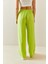 Neon Yeşili Bol Paça Keten Pantolon 3YXK5-46995-41 5