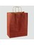 Büküm Saplı Kraft Kağıt Çanta Karton Hediyelik Poşet Torba - Bordo - 18X24 Cm. - 25 Adetlik 2 Paket 3