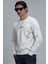Alexander Erkek Sweatshirt Kırık Beyaz 5