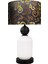 Lotus Opal Black - White Cam Abajur 1