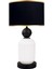 Lotus Opal Black - White Cam Abajur 1
