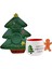 New Year Yılbaşı Çay Fincanı 180 ml ve Çam Ağacı Tabağı 1