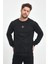 Siyah Erkek Supermagic Göğüs Basic Sweatshirt 3