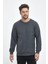 Erkek Antrasit Bisiklet Nakış Detaylı Regular Fit Sweatshirt 3