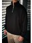 Erkek Içi Polarlı Fermuarlı Dik Yaka Sweatshirt 2