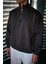 Erkek Içi Polarlı Fermuarlı Dik Yaka Sweatshirt 3