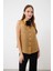 Yakası Gül Detaylı Organze Gömlek Camel K2413559_035 1