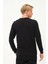 Erkek Uzun Kollu Bisiklet-Sıfır Regular Fit Selanik Siyah Sweatshirt 4