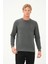 Erkek Uzun Kollu Bisiklet-Sıfır Regular Fit Selanik Gri Sweatshirt 3