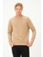 Erkek Uzun Kollu Bisiklet-Sıfır Regular Fit Selanik Bej Sweatshirt 1