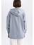 Kapüşonlu Basic Kanguru Cepli Oversize Sweatshirt- 300 5