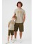 Guide Your Soul Açık Haki Erkek Bermuda Pijama Takım 2