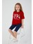 Kız Garson Bermuda Tayt Takım Kırmızı 1