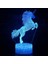 (Unicorn B) 3D Illusion Galaxy Unicorn Gece Işık LED Dokunmatik Lamba Masası Yatak Odası Dekor Hediyeler (Yurt Dışından) 1