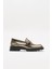Gold Deri Kadın Loafer 1