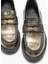 Gold Deri Kadın Loafer 4