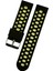22 mm AKILLI-SAAT-ICIN-22MM--DESENLI-SIYAH Sarı -Silikon-Saat-Kordonu- 1
