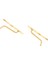 925 Ayar Gümüş Minik Kareler Earcuff Küpe 2