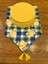 Tuğçe Demir Home Design Ekose Limon Desen Runner Supla Set 3