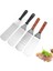 B Ahşap Saplı Biftek Pizza Pasta Gümüş Spatula Izgara Pişirme Gereçler Paslanmaz Çelik Barbekü Kazıma Gözleme Kalbur Mutfak Aracı Alet (Yurt Dışından) 2