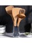 B Masif Ahşap Saplı Yapışmaz Tencere Seti Çorba Kaşığı Pirinç Kepçe Spatula Mutfak Tencere Eşyaları Seti Ev Gadget Alet Setleri (Yurt Dışından) 4
