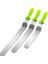 Yeşil 3 Adet/takım Açılı Buzlanma Spatula Paslanmaz Çelik Krem Tereyağı Spatula Kek Pürüzsüz Kazıyıcı Mutfak Gadget Gereçler Pişirme Araçları (Yurt Dışından) 1