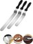 Yeşil 3 Adet/takım Açılı Buzlanma Spatula Paslanmaz Çelik Krem Tereyağı Spatula Kek Pürüzsüz Kazıyıcı Mutfak Gadget Gereçler Pişirme Araçları (Yurt Dışından) 2