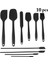 Kırmızı 10 Adet Yapışmaz Pasta Eşyaları Kazıyıcı Spatula Silikon Mutfak Pasta Aracı Spatula Silikon Tereyağı Krem Karıştırma Kazıyıcı (Yurt Dışından) 3