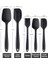 5 Adet Siyah Silikon Pişirme Spatula Seti Pasta Kek Tereyağı Çerez Kazıyıcı Fırça Pişirme Karıştırma Araçları Mutfak Eşyaları Yapışmaz Spatula Seti (Yurt Dışından) 1