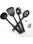 Siyah 6 Adet Naylon Mutfak Eşyaları Çok Fonksiyonlu Siyah Kürek Kaşık Çorba Kepçesi Spatula Seti Yapışmaz Mutfak Pişirme Araçları Gadget (Yurt Dışından) 4