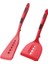Kırmızı 2 Adet Mükemmel Spatula Seti Çevre Dostu Oluklu Spatula Yapışmaz Silikon Oluklu Balık Turner Spatula Seti Pişirme (Yurt Dışından) 1
