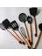 G Silikon Paslanmaz Çelik Mutfak Eşyaları Seti Yaratıcı Gül Altın Kaşık Yapışmaz Spatula Kürek Yumurta Çırpıcı Pişirme Pişirme Araçları (Yurt Dışından) 3