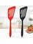 Siyah Mutfak Silikon Çeviriciler Yapışmaz Yemek Kaşıkları Çok Kullanımlı Yumurta Balık Kızartma Spatula Pişirme Kızarmış Kürek Kepçe Oluklu Mutfak Eşyaları (Yurt Dışından) 2