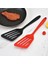 Siyah Mutfak Silikon Çeviriciler Yapışmaz Yemek Kaşıkları Çok Kullanımlı Yumurta Balık Kızartma Spatula Pişirme Kızarmış Kürek Kepçe Oluklu Mutfak Eşyaları (Yurt Dışından) 3
