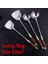 Stil 8 Uzun Saplı Çorba Kepçesi Kaşık Turner Paslanmaz Çelik Gülağacı Spatula Soslar Kaşık Mutfak Pişirme Gereçleri Aracı Ahşap Wok Spatula (Yurt Dışından) 2