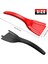 Siyah 2 In 1 Gıda Spatula Maşa Silikon Yapışmaz Kızarmış Yumurta Pişirme Turner Araçları Barbekü Ekmek Klip Kelepçe Ev Mutfak Eşyası (Yurt Dışından) 4
