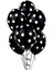 Siyah Üzeri Beyaz Puanlı Lateks Balon 30 Adet 1