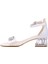 790 Kum Simli Taşlı Kız Çocuk 3 Cm Sandalet Sedef 2