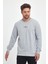 Erkek Gri Bisiklet Yaka Nakış Detaylı Regular Fit Sweatshirt 2