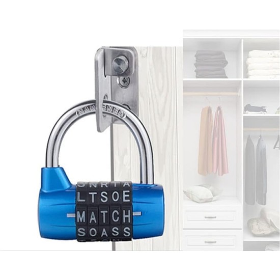 Jingyikeji Şifreli Kilit 5 Kadranlı Kilit,ana Şifreli Asma