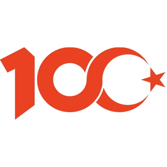 Cumhuriyet'in 100. Yılı Logo Sticker 17X6CM DS710