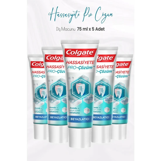 Colgate Hassasiyete Pro Çözüm Beyazlatıcı Diş Macunu 75 Ml X 5 Adet