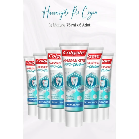 Colgate Hassasiyete Pro Çözüm Beyazlatıcı Diş Macunu 75 Ml X 6 Adet