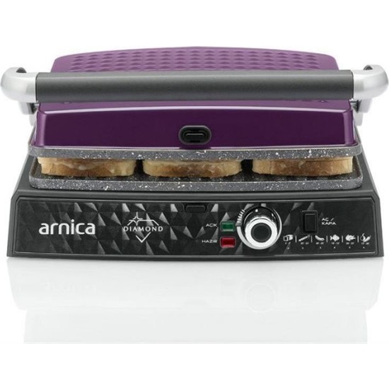 ARNICA GH26253 Dıamond Tost Makinesi Mor
