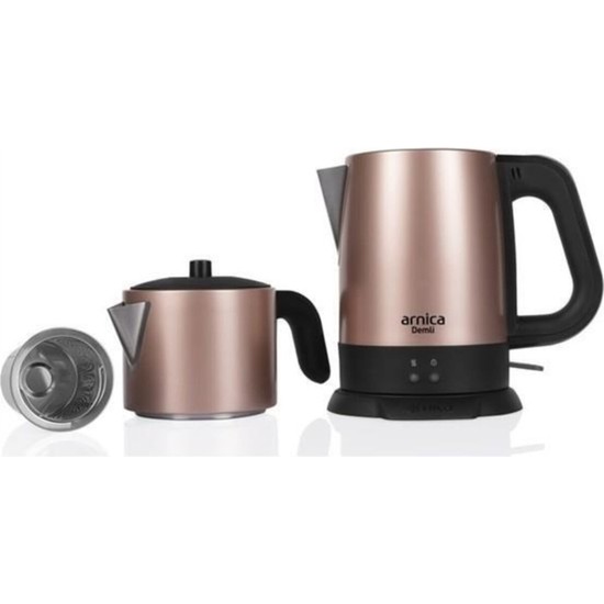 Arnica IH33151 Rose Renkli Demli Çay Makinası 1.5 L Çelik Malzeme ile Şık Tasarım