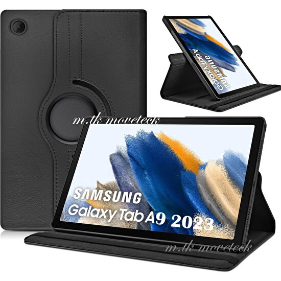 M.tk moveteck Case Logic Samsung Galaxy Tab A9 8.7 Inç Uyumlu Kılıf 360 Dönebilen Standlı Kapak Ekran Koruyucu SM-X110